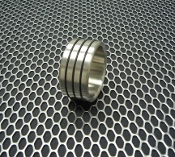 Designer Series Stainless Triple Accent Ring  1 1/2"