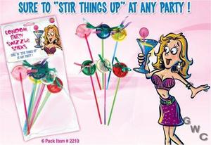 Condom Party Swizzle Sticks 6pk