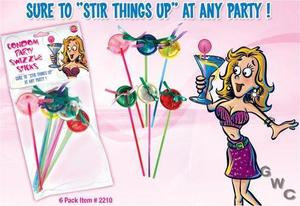 Condom Party Swizzle Sticks 6pk