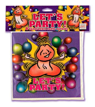 Let’s Party  Happy Penis Party Napkins 8pk