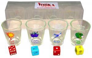 Vodka Lovers Shot Glass set and Drinking Game